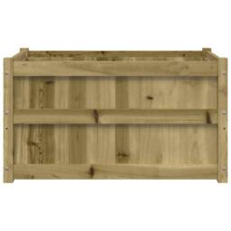 Berkfield Home Garden Planter 90x50x50 cm Impregnated Wood Pine in Brown - Size: 90 x 50 x 50 cm - thumbnail 5