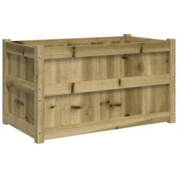 Berkfield Home Garden Planter 90x50x50 cm Impregnated Wood Pine in Brown - Size: 90 x 50 x 50 cm - thumbnail 7