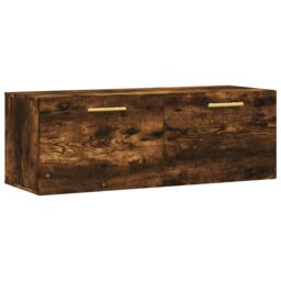 Berkfield Home Wall Cabinet Smoked Oak 100x36.5x35 cm Engineered Wood in Brown - thumbnail 2