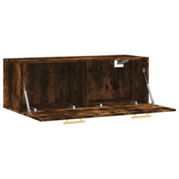 Berkfield Home Wall Cabinet Smoked Oak 100x36.5x35 cm Engineered Wood in Brown - thumbnail 6