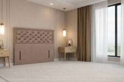 "Nexus Mattresses Ltd Tuscany Plush Divan Bed Base No Drawers - 54"" Headboard in Bronze - Size: Super King" - thumbnail 5