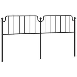 Berkfield Home Metal Headboard Black 193 cm - thumbnail 1