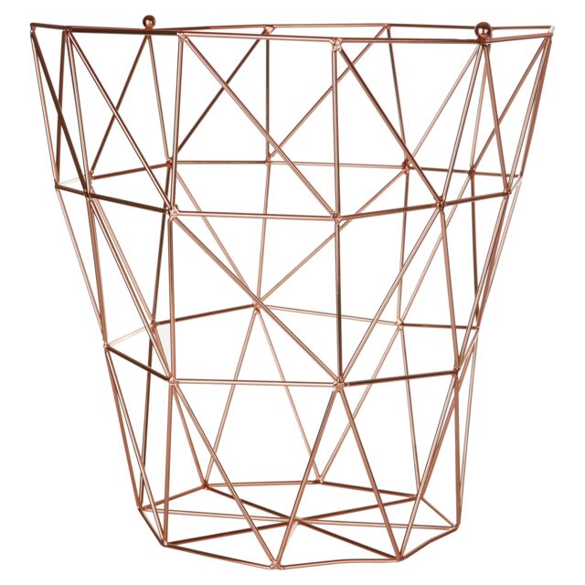 Orsina Stylish Copper Finish Storage Basket, Functional Storage Basket For Kitchen, Durable Decorative Basket - image 1