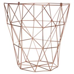 Orsina Stylish Copper Finish Storage Basket, Functional Storage Basket For Kitchen, Durable Decorative Basket - thumbnail 1