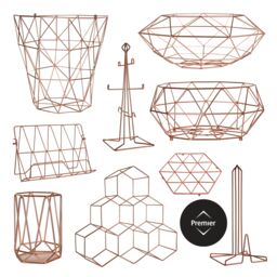 Orsina Stylish Copper Finish Storage Basket, Functional Storage Basket For Kitchen, Durable Decorative Basket - thumbnail 4