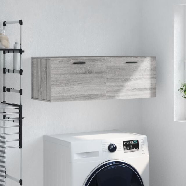 Berkfield Home Wall Cabinet Grey Sonoma 100x36.5x35 cm Engineered Wood - image 1
