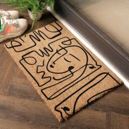 Artsy Mats Abstract Line Art Faces Doormat in Black - Size: 40 cm x 60 cm - thumbnail 3