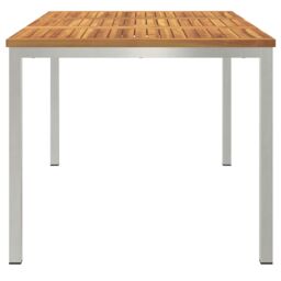 Berkfield Home Outdoor Dining Table 150x90x75 cm Solid Wood Acacia in Brown - Size: 150 x 90 x 75 cm - thumbnail 6