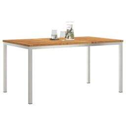 Berkfield Home Outdoor Dining Table 150x90x75 cm Solid Wood Acacia in Brown - Size: 150 x 90 x 75 cm - thumbnail 3