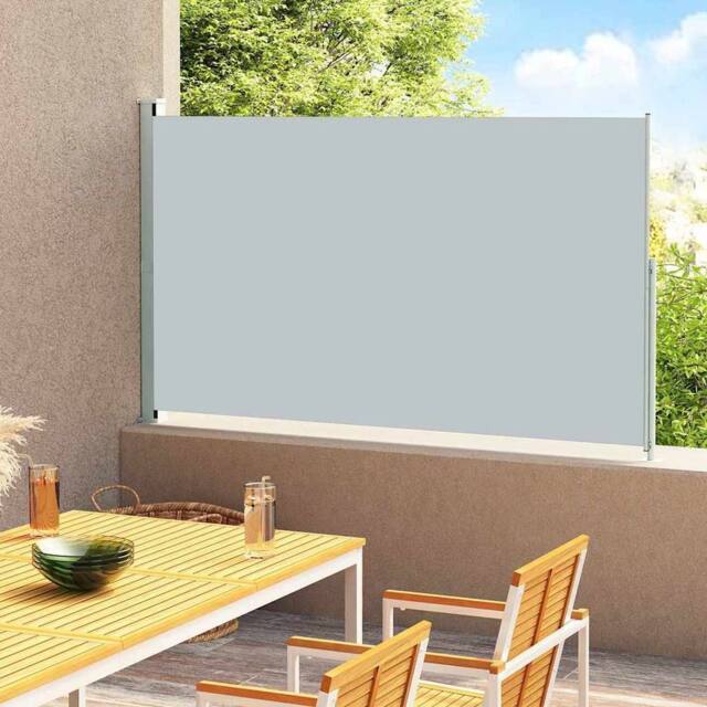 Berkfield Home Patio Retractable Side Awning 180x300 cm Grey - image 1