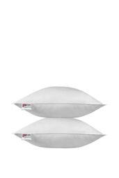 Homescapes Goose Feather & Down Euro Continental Square Pillow Pair-80cm x 80cm in White - Size: 80 cm x 80 cm - thumbnail 5