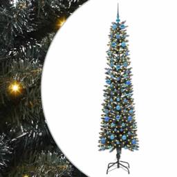 Berkfield Home Artificial Christmas Tree with 300 LEDs Green 58 x 58 x 210 cm - thumbnail 2