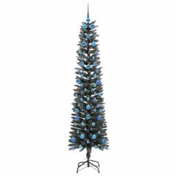 Berkfield Home Artificial Christmas Tree with 300 LEDs Green 58 x 58 x 210 cm - thumbnail 4