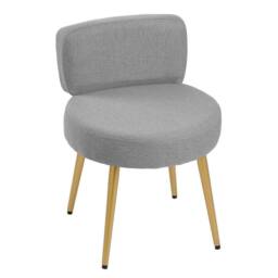 Kelvenix Dressing Table Stool Soft Pouffe grey - Size: 0.6m2 - thumbnail 3
