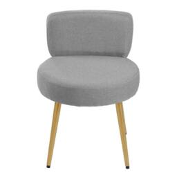 Kelvenix Dressing Table Stool Soft Pouffe grey - Size: 0.6m2