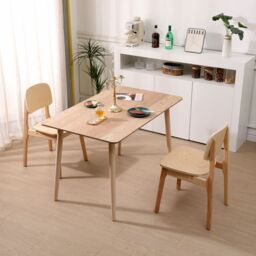 Nordlys Set of 2 Scandinavian Solid Wood Dining Room Chairs in Light Oak - thumbnail 6