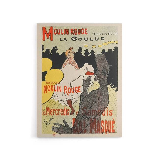 "Artery8 Lautrec Moulin Rouge Advert Paris Canvas Wall Art Print - Size: W18"" x H24""" - image 1