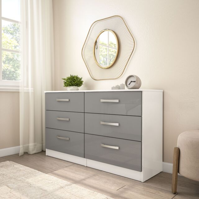 Birlea Lynx 6 Drawer Chest in White - image 1