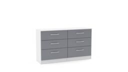 Birlea Lynx 6 Drawer Chest in White - thumbnail 5