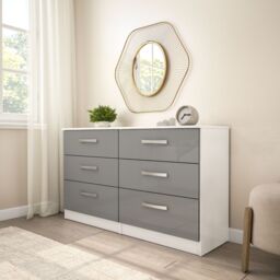 Birlea Lynx 6 Drawer Chest in White - thumbnail 2