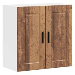 Berkfield Home Kitchen Wall Cabinet Porto Old Wood Engineered Wood in Brown - thumbnail 2