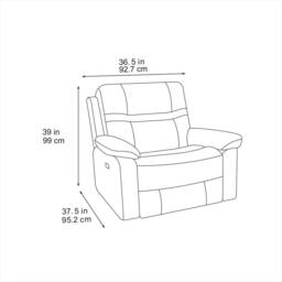 META Sofa Jackson Power Recliner Chair in Dark Grey - thumbnail 9