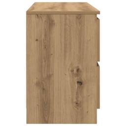 Berkfield Home TV Cabinet Artisan Oak 100x35x54 cm Engineered Wood in Brown - Size: 100 x 35 x 54 cm - thumbnail 7