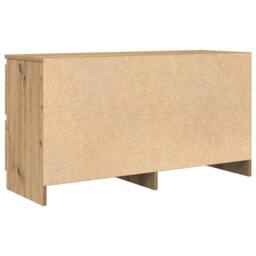 Berkfield Home TV Cabinet Artisan Oak 100x35x54 cm Engineered Wood in Brown - Size: 100 x 35 x 54 cm - thumbnail 8