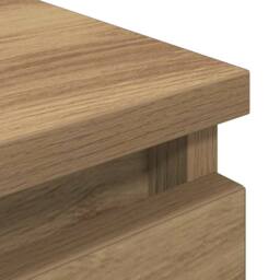 Berkfield Home TV Cabinet Artisan Oak 100x35x54 cm Engineered Wood in Brown - Size: 100 x 35 x 54 cm - thumbnail 9