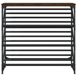 Berkfield Home Shoe Rack Brown Oak 90x30x85 cm Engineered Wood - Size: 90 x 30 x 85 cm - thumbnail 4