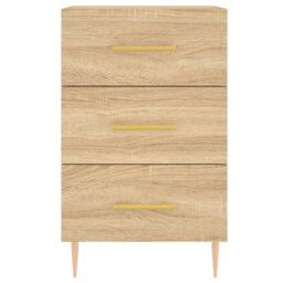 Berkfield Home Bedside Cabinet Sonoma Oak 40x40x66 cm Engineered Wood in Brown - Size: 40 x 40 x 66 cm - thumbnail 5