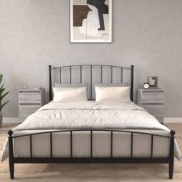 Berkfield Home Elegant Bedside Cabinets 2 pcs Grey Sonoma 40x35x70 cm - Size: 40 x 35 x 70 cm - thumbnail 2