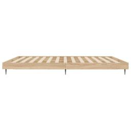 Berkfield Home Bed Frame Sonoma Oak 120x200 cm Engineered Wood in Light Tan - Size: Small Double - thumbnail 7