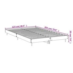 Berkfield Home Bed Frame Sonoma Oak 120x200 cm Engineered Wood in Light Tan - Size: Small Double - thumbnail 9