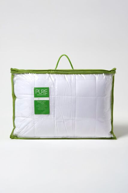 Homescapes Luxury Hypoallergenic Bamboo Pillow for Side Sleepers in White - image 1