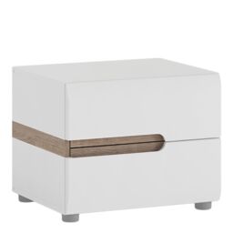 Furniture To Go Chelsea Bedroom 2 Drawer Bedside in White - thumbnail 1