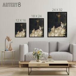 "Artery8 The Wyndham Sisters Portrait Sargent Framed Canvas Wall Art Print - Size: W12"" x H16""" - thumbnail 4