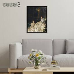 "Artery8 The Wyndham Sisters Portrait Sargent Framed Canvas Wall Art Print - Size: W12"" x H16""" - thumbnail 3