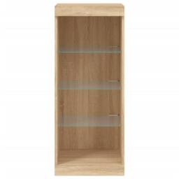Berkfield Home Sideboard with LED Lights Sonoma Oak 41x37x100 cm in Brown - Size: 41 x 37 x 100 cm - thumbnail 6