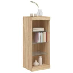 Berkfield Home Sideboard with LED Lights Sonoma Oak 41x37x100 cm in Brown - Size: 41 x 37 x 100 cm - thumbnail 4