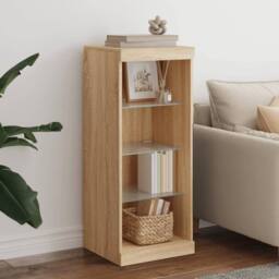Berkfield Home Sideboard with LED Lights Sonoma Oak 41x37x100 cm in Brown - Size: 41 x 37 x 100 cm - thumbnail 2