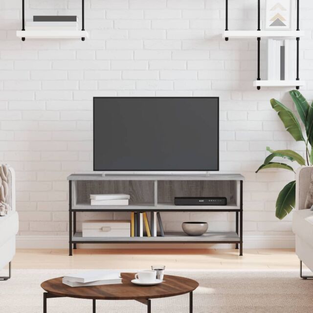Berkfield Home TV Cabinet Grey Sonoma 100x35x45 cm Engineered Wood - Size: 100 x 35 x 45 cm - image 1