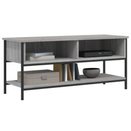 Berkfield Home TV Cabinet Grey Sonoma 100x35x45 cm Engineered Wood - Size: 100 x 35 x 45 cm - thumbnail 3
