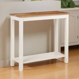 Cheshire Kirkhaven 90cm Console Table in Ivory & Oak in Light Oak - thumbnail 3