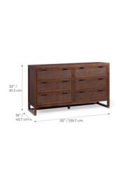 Teamson Home Hatteras Chest of Drawers 6 Drawer Bedroom Dresser in Walnut - thumbnail 5