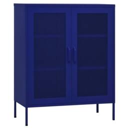 Berkfield Home Storage Cabinet Navy Blue 80x35x101.5 cm Steel