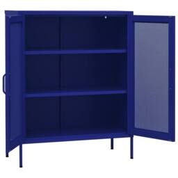 Berkfield Home Storage Cabinet Navy Blue 80x35x101.5 cm Steel - thumbnail 4