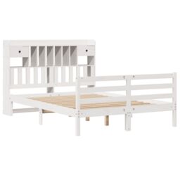Berkfield Home Bookcase Bed without Mattress White 140x200 cm Solid Wood Pine - thumbnail 3