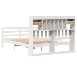 Berkfield Home Bookcase Bed without Mattress White 140x200 cm Solid Wood Pine - thumbnail 6