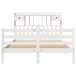 Berkfield Home Bookcase Bed without Mattress White 140x200 cm Solid Wood Pine - thumbnail 4